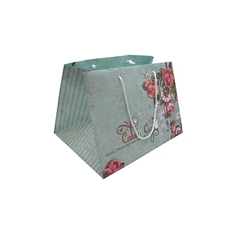 Eco-friendly White Kraft Paper Shopping Paper Bag with Handles