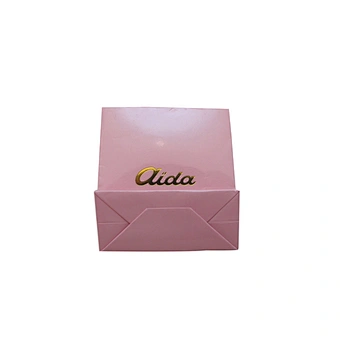 Custom Design Pink Small Exquisite Gift Packing Paper Bag without Handles