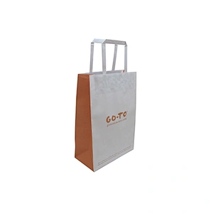 Custom White Kraft Paper Bag with your Logo