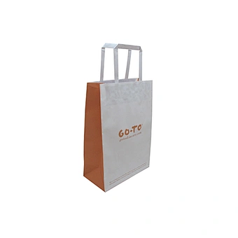Custom White Kraft Paper Bag with your Logo