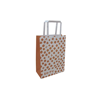 Custom White Kraft Paper Bag with your Logo