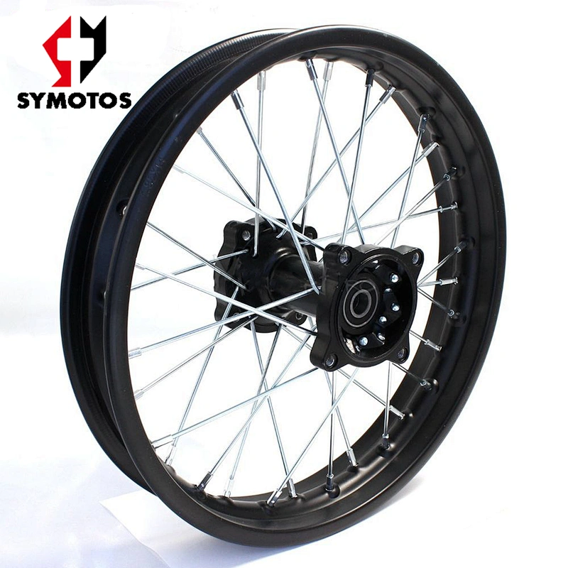High quality alloy wheel forpit bike 1.85-14 Gold/black hub , 15mm axle , without tire