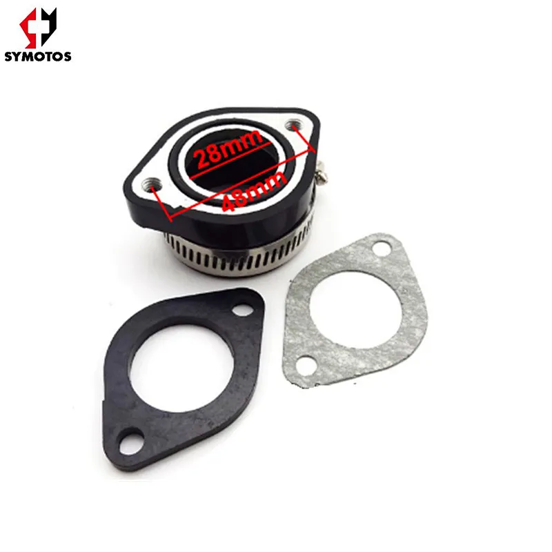 Pit Bike Engine Carburetor Intake Adapter Rubber Pipe Flange Gasket For Mikuni VM24 Keihin PE24 26 28 OKO Carb