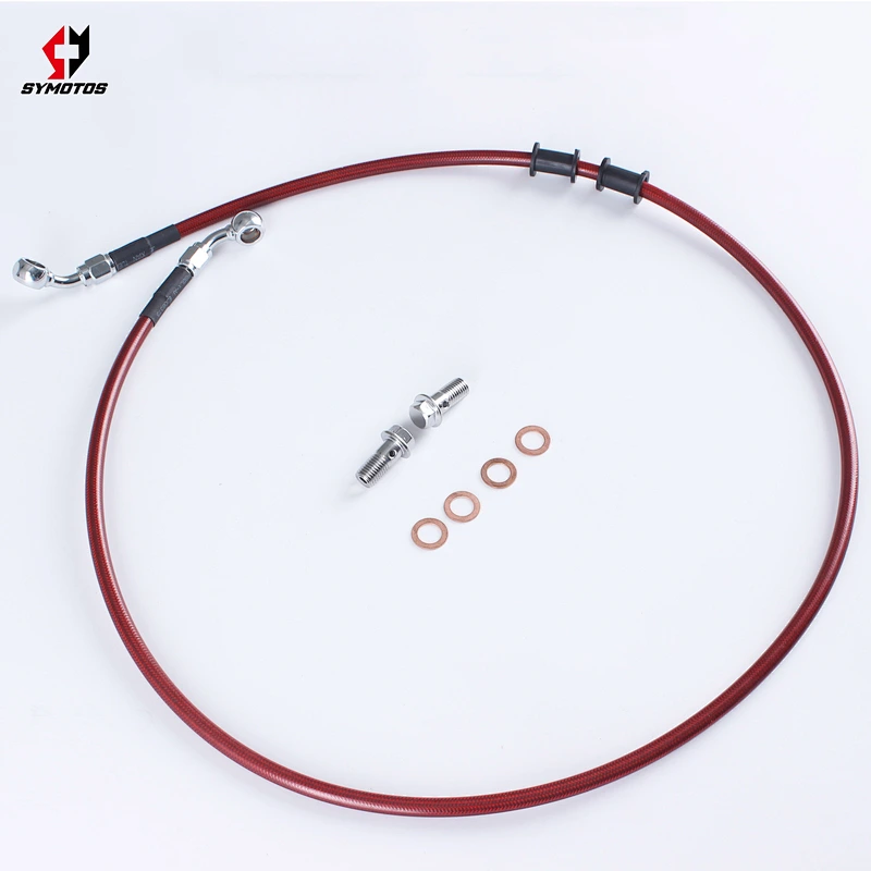 pitbike RED FRONT BRAKE HOSE rear brake caliper hose cable