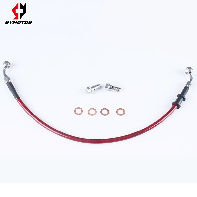 pitbike RED FRONT BRAKE HOSE rear brake caliper hose cable