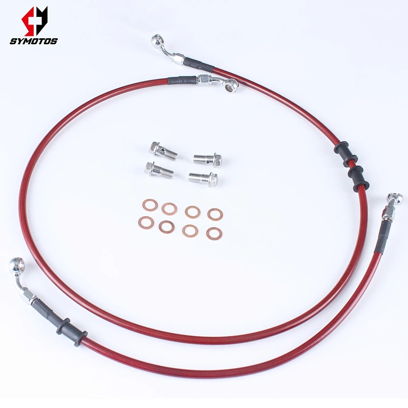 pitbike RED FRONT BRAKE HOSE rear brake caliper hose cable