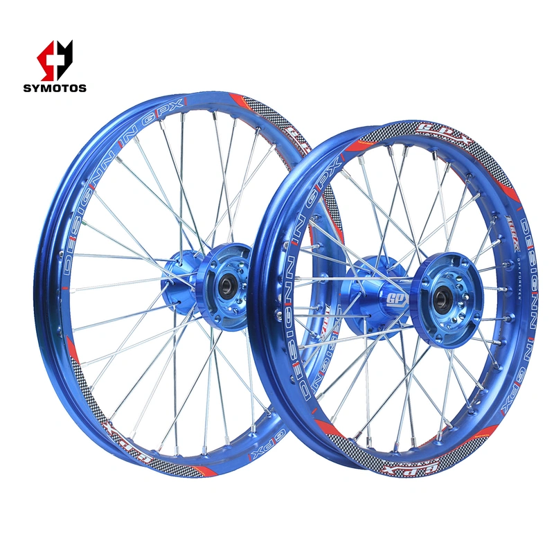 12inch alumium rim cnc hub pit bike wheels blue