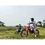 Young rider on the track with 57cc Mini Moto  !! 4 Stroke Power!!