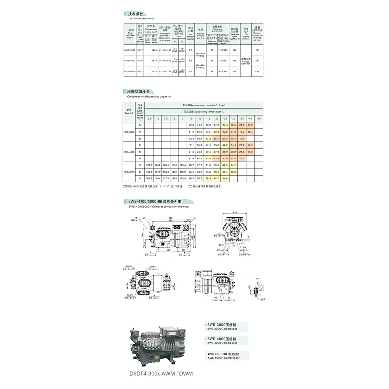 for copeland semi hermetic compressor catalogue pdf refrigeration semi hermetic compressor D6DT4-300x-AWM / DWM