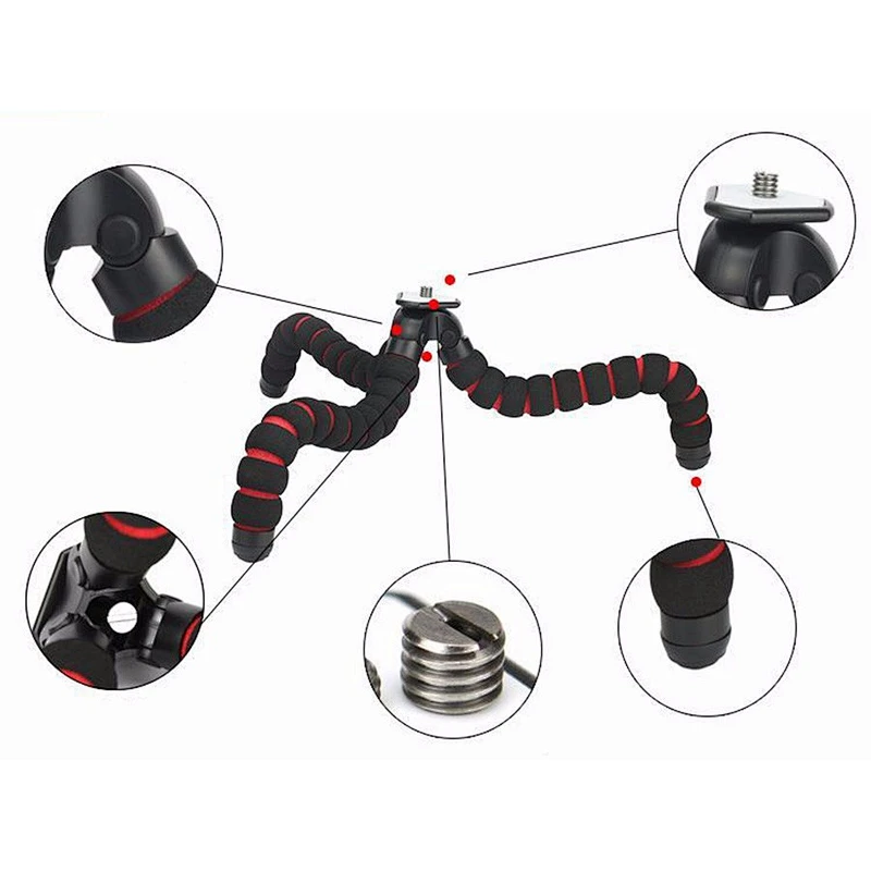 Kaliou S size mini flexible octopus tripod camera phone tripod stand holder for iphone dslr tripod selfie stick