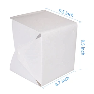 Photography Foldable Mini 20cm Button Type Photo Light Studio Box with 5 Colors Background Tent