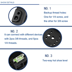 Kaliou P200 Aluminum Tripod Quick Release Plate Camera Quick Release Plate Clamping Clamp Adapter for Manfrotto 501 500AH 701HDV