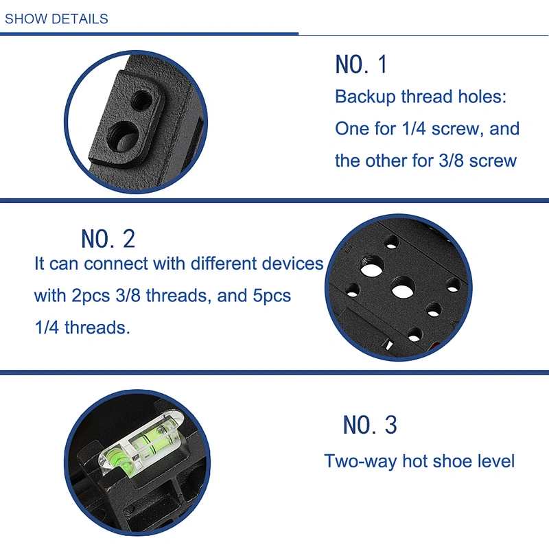 Kaliou P200 Aluminum Tripod Quick Release Plate Camera Quick Release Plate Clamping Clamp Adapter for Manfrotto 501 500AH 701HDV