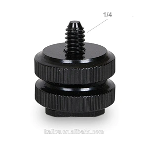 1/4 Double Screw Flash Hot Shoe Adapter Double Screw mount for **, Camera flash mount 1/4