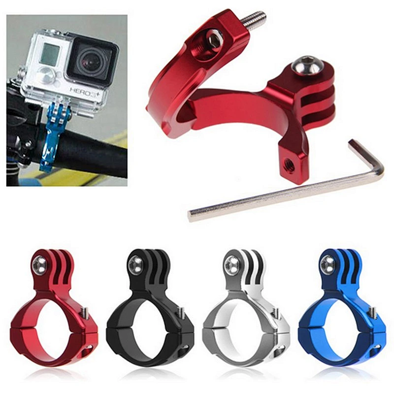 Kaliou High Quality Bike Cycle Aluminum Handlebar Bar Clamp Mount for Gopros Heros 1/2/3/3+ Camera Mount Holder