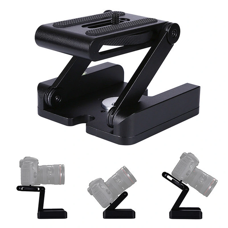 Folding Z Type Stand Holder Professional Tripod Kit Tilt Head Pan Ball Head Folding Desktop Compatible Camera Camcorder