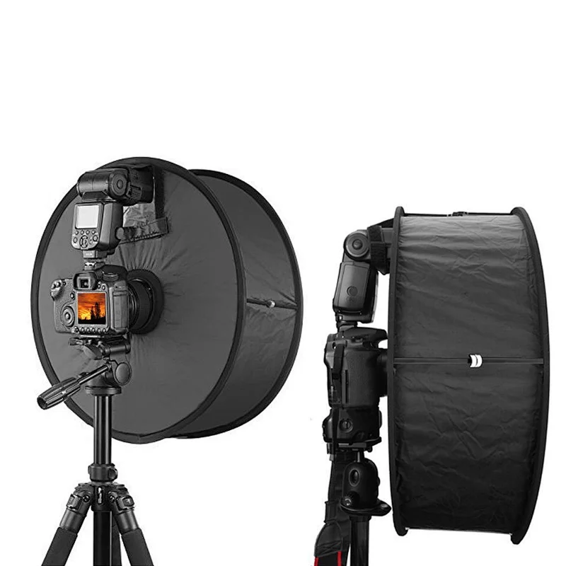 Kaliou 45cm Ring Softbox Speedlight Round Style Flash Light Shoot Soft box Foldable Soft Flash Light Diffuser