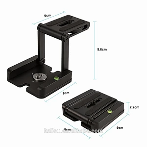 2017 New Arrival Factory Universal Tripod Head Stand Z Type Folding Go pro Mount Quick Release Plate