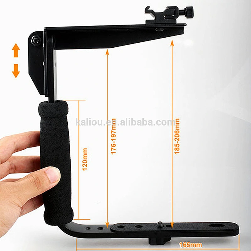 Photography SDLR Camera Right-angled U-bracket Flash 180 degree adjustable C-frame 635 Flash bracket with 1/4 thread Connector