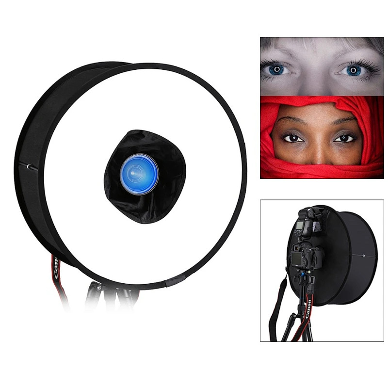 Kaliou 45cm Ring Softbox Speedlight Round Style Flash Light Shoot Soft box Foldable Professional Flash Light Diffuser