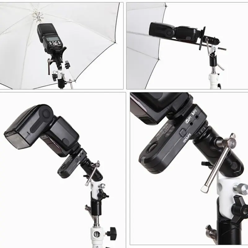 China 3 section U shape Type Swivel Flash Bracket For Umbrella Holder Light Stand Adjustable