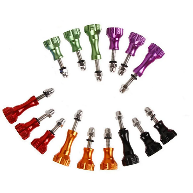 Metal CNC Screws with Knob Bolt Nut Set For Monopod Tripod Mount Adapter for GoPros action camera Accessories