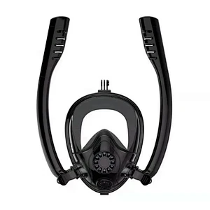 Kaliou Wholesale 2019 Hot New Full Face Diving Mask Anti Fog Snorkel Mask with Double Breathing Tubes for Adults