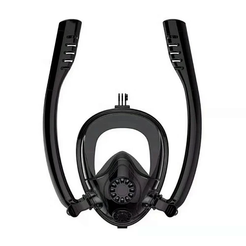 Kaliou Wholesale 2019 Hot New Full Face Diving Mask Anti Fog Snorkel Mask with Double Breathing Tubes for Adults