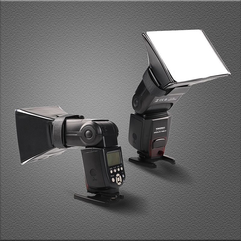 Kaliou Flash Softbox Diffuser Mini Softbox Kit Foldable Soft Box Flash + 12pcs Gel Filter Color Balance For Canon EOS Nikon