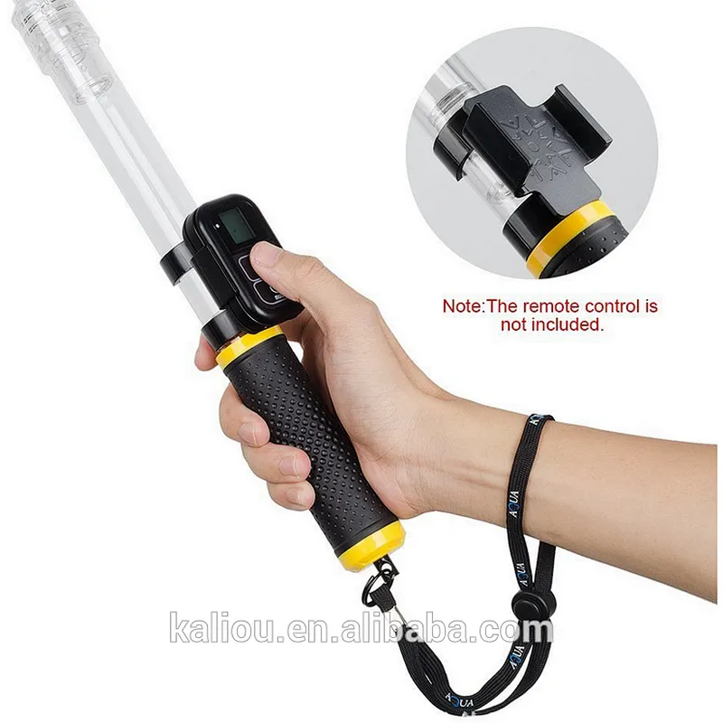 Factory direct sale Transparent Floaty Extension Pole Handheld Monopod With Wifi Remote Clip For Go pro heros