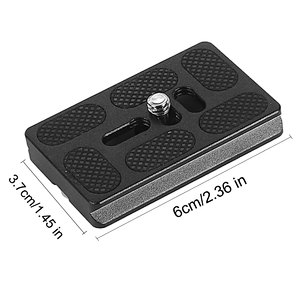 2018 Manufacturer Wholesale PU60 Aluminum best travel tripod ball bearing plate camera quick release plate accessories