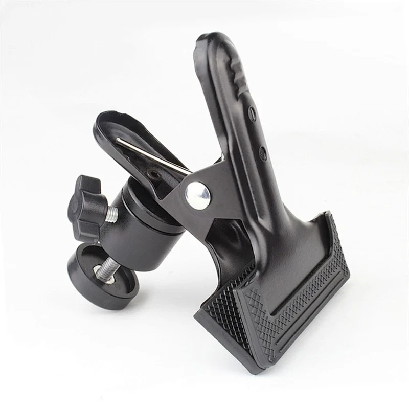 Universal 1/4 Screw Mount Camera Stabilizer Stand Clip Large Clamp Camera Ball Head Clip on Table Bracket Clips Black for Camera