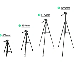 Kaliou 1400mm Professional Black Aluminium Tripod 3520 Tripod Stand for Digital Camera DSLR Smart Phone Mobile Phone