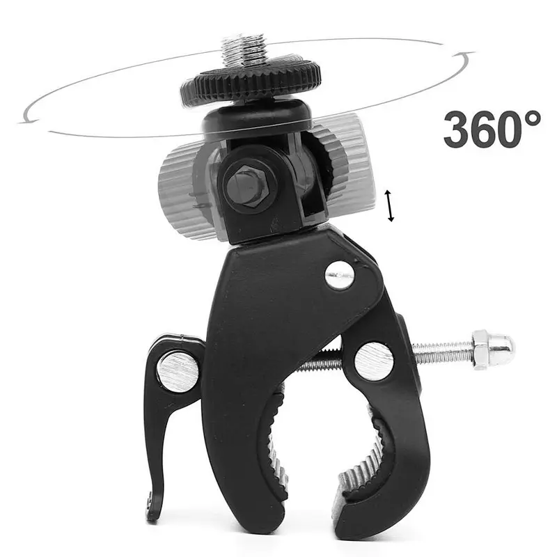 Kaliou  Universal Motorcycle Bike Camera Quick Release Handlebar Mount Camera Super Clamp For Sports Action Cameras