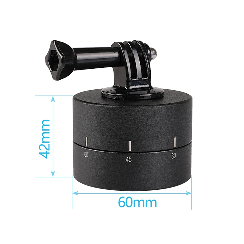 Kaliou 360 Degree Rotating 120min Time Lapse Automatic Timer Tripod Head Photography Delay Tilt Head for GoPros 7 6 5 4 3 2 1