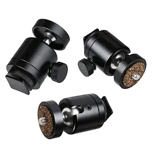 New type Mini Spherical pan/tilt High-quality Aluminum LED lamp bracket 1/4