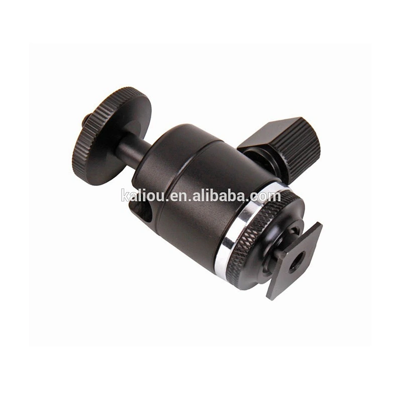 Kaliou Swivel Camera Tripod Flash Hotshoe Hot Shoe BALL Head Mount Tripod 1/4 3/8