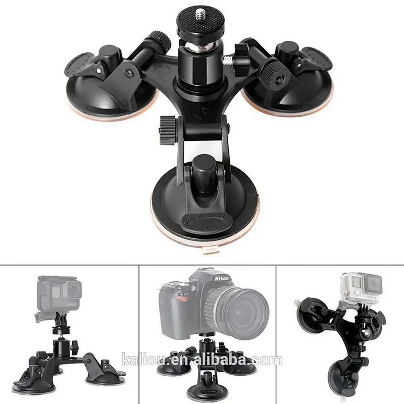 Factory Camera Accessories Car Window Glass Sucker Screw Mount 3 Feets Suction Cup for Go pro hero5 4 3+ 2 sj4000