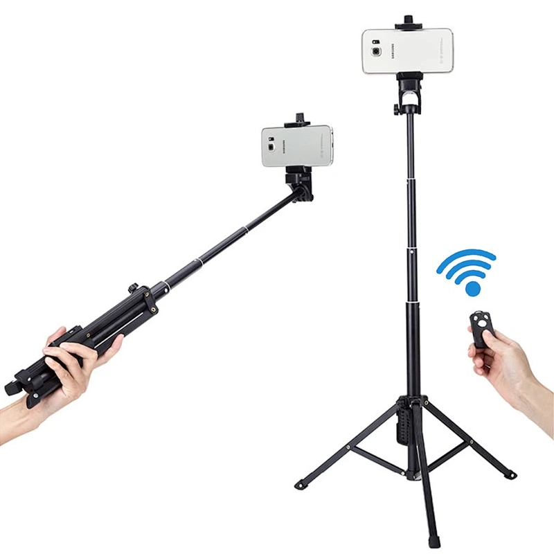 Yunteng 1688  3 in 1 Selfie Stick Tripod Stand Super Lightweight Mini Bluetooth Remote Monopod For Iphone7 6 Samsungs