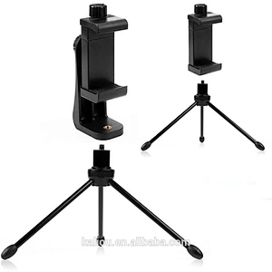 Wholesale Universal 360 Degree Rotating Support Stand Phone Clip Holder Selfie Bracket tripod for Smartphone live Streaming