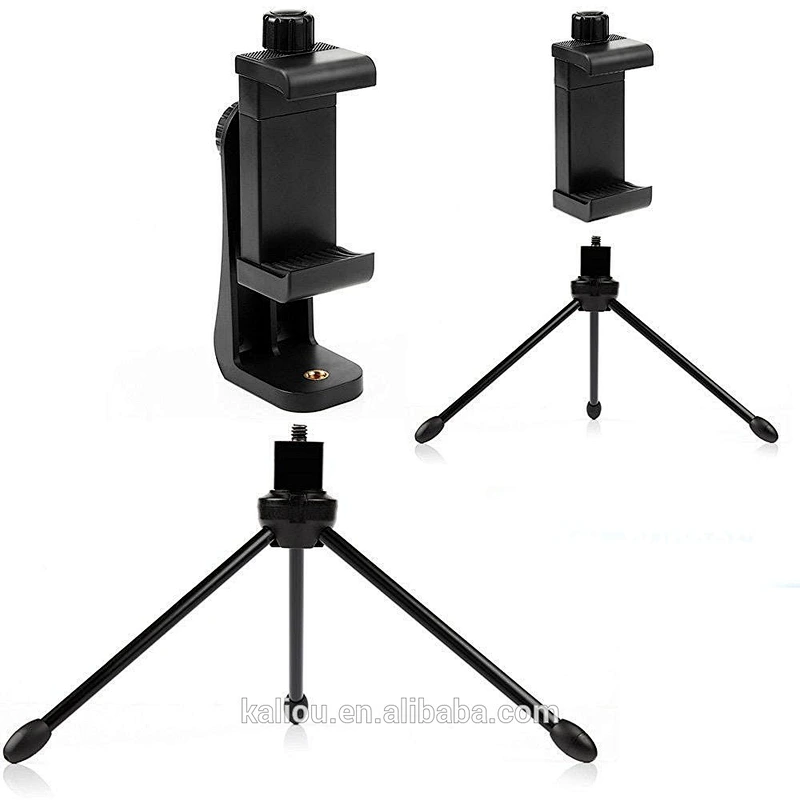 Wholesale Universal 360 Degree Rotating Support Stand Phone Clip Holder Selfie Bracket tripod for Smartphone live Streaming