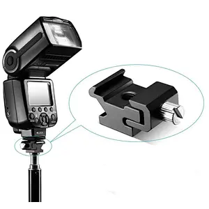 Kaliou Aluminum Alloy Full Metal Camera Cold Shoe Flash Hot Shoe Base Mount Adapter for Bracket Stand Camera DSLR Flash