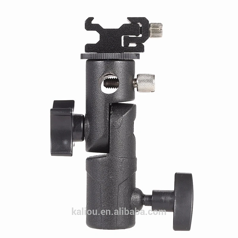 Manufactory Camera Flash Bracket Umbrella Holder Mount E Type Flash Bracket for DSLR Camera