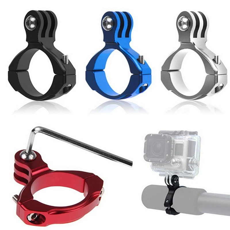 Kaliou High Quality Bike Cycle Aluminum Handlebar Bar Clamp Mount for Gopros Heros 1/2/3/3+ Camera Mount Holder