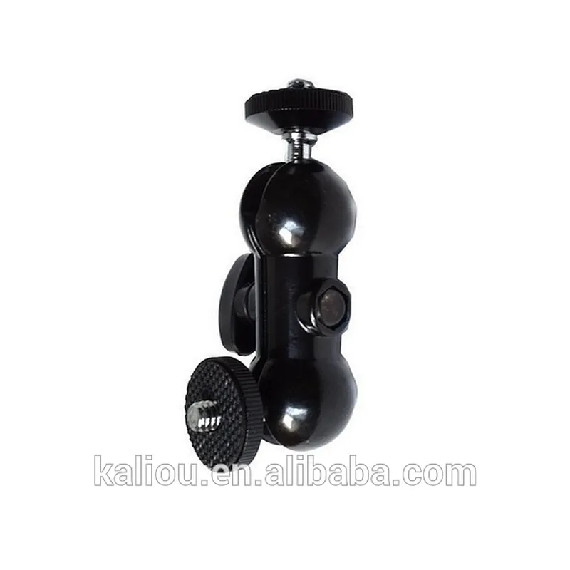 Magic Arm Adapter Double Ball head With 1/4 Hot Shoe Mount for Camera