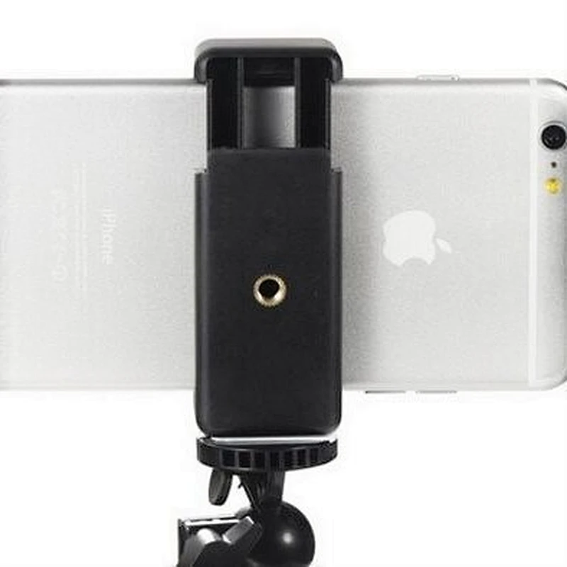 Kaliou Universal Extendable 1/4 Screw Mobile Phone Clip Holder for Gopros 7 6 5 iPhone Huaweixiaomi Tripod Monopod Selfie Stick