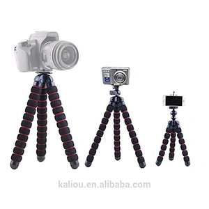 Hot Wholesale Portable S/M/L Size Sponge Octopus Flexible Tripod for Phone and Cameras