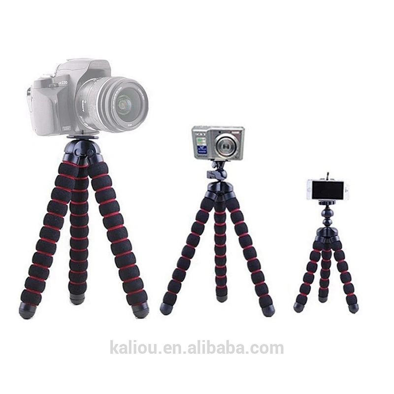 Hot Wholesale Portable S/M/L Size Sponge Octopus Flexible Tripod for Phone and Cameras