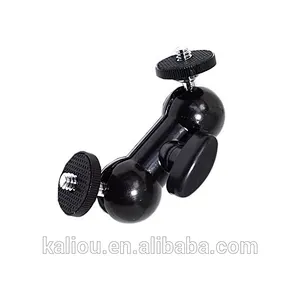 Magic Arm Adapter Double Ball head With 1/4 Hot Shoe Mount for Camera