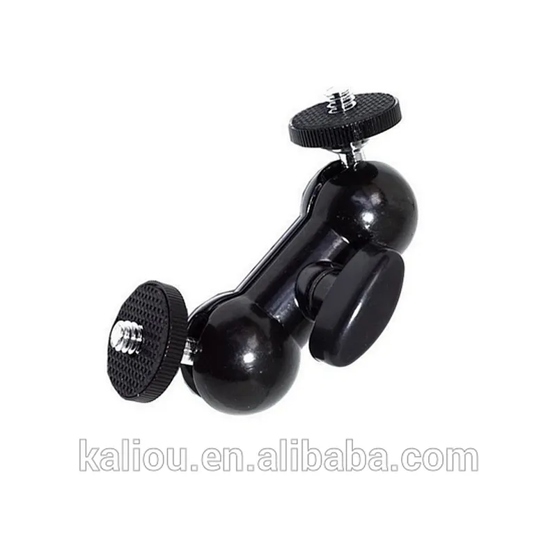 Magic Arm Adapter Double Ball head With 1/4 Hot Shoe Mount for Camera